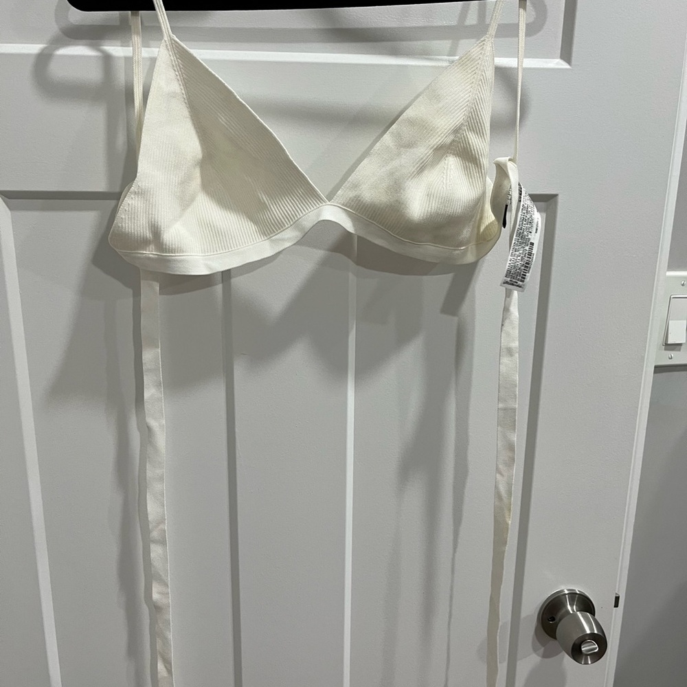Zara Cream Triangle Bralette